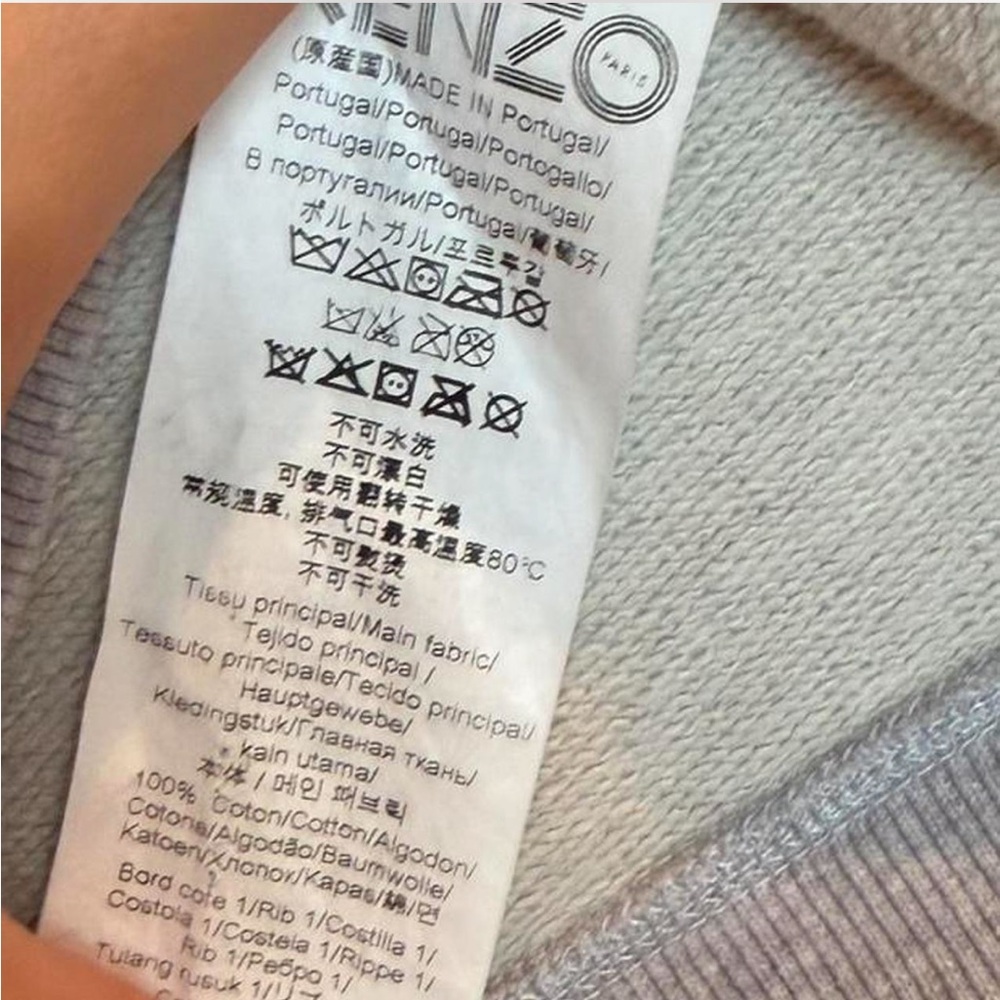 Kenzo Grey Sweatshirt with Multicolor Tiger Graphic - Picture 5 of 6